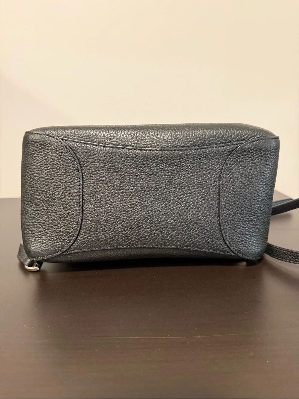 Kate Spade New York Black Pebbled Leather Flap Backpack